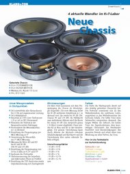Klang + Ton: Neue Chassis (Ausgabe: 3)