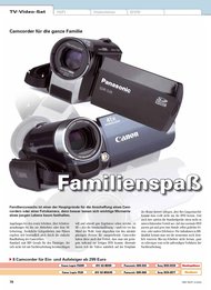 HiFi Test: „Familienspaß“ - Camcorder mit Speicherkarte (Ausgabe: 3)