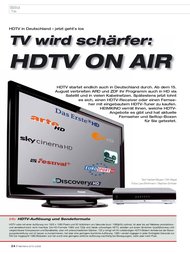 Heimkino: „TV wird schärfer: HDTV ON AIR“ - HDTV-Sat-Receiver (Ausgabe: 9-10/2009)