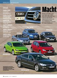 Auto Bild: „Macht VW Audi überflüssig?“ - VW Passat CC / Audi A5 Sportback (Ausgabe: 37)