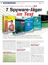 PC-WELT: 7 Spyware-Jäger im Test (Ausgabe: 10)