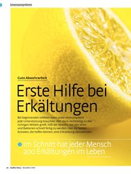 healthy living: Erste Hilfe bei Erkältungen (Ausgabe: 12)