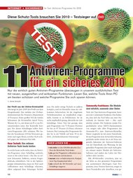 PC-WELT: 11 Antiviren-Programme für ein sicheres 2010 (Ausgabe: 1)