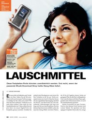 AUDIO/stereoplay: „Lauschmittel“ - Festplatten-Portis (Ausgabe: 2)
