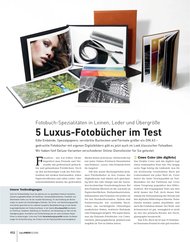 DigitalPHOTO: 5 Luxus-Fotobücher im Test (Ausgabe: 7)