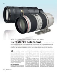 DigitalPHOTO: Lichtstarke Telezooms (Ausgabe: 7)