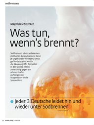 healthy living: Was tun, wenn's brennt? (Ausgabe: 5)
