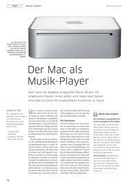 Macwelt: Der Mac als Musik-Player (Ausgabe: 1)