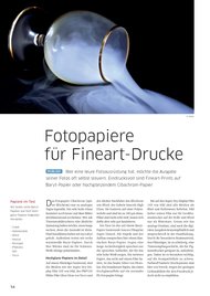 Macwelt: Fotopapiere für Fineart-Drucke (Ausgabe: 7)