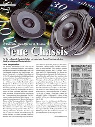 Klang + Ton: Neue Chassis (Ausgabe: 6)