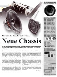 Klang + Ton: Neue Chassis (Ausgabe: 4)