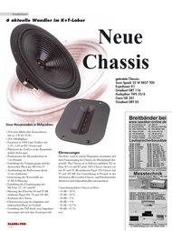 Klang + Ton: Neue Chassis (Ausgabe: 3)