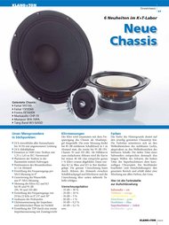 Klang + Ton: Neue Chassis (Ausgabe: 5)