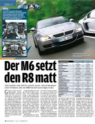 Auto Bild: Der M6 setzt den R8 matt (Ausgabe: 36)