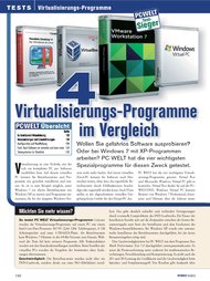 PC-WELT: 4 Virtualisierungs-Programme im Vergleich (Ausgabe: 10)