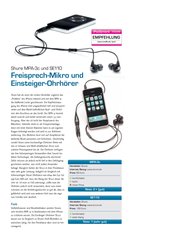 iPod & more: Freisprech-Mikro und Einsteiger-Ohrhörer (Ausgabe: 1)