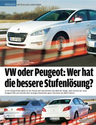 Auto Bild: VW oder Peugeot: Wer hat die bessere Stufenlösung? (Ausgabe: 9)