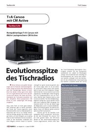 AV-Magazin.de: Kompaktanlage T+A Caruso mit Aktiv-Lautsprechern CM Active: Evolutionsspitze des Tischradios (Vergleichstest)