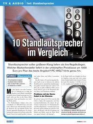 PC-WELT: 10 Standlautsprecher im Vergleich (Ausgabe: 4/2011 Plus)