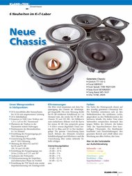Klang + Ton: Neue Chassis (Ausgabe: 4)