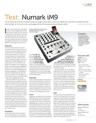 DJ Guide: Test: Numark iM9 (Ausgabe: 1)