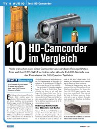 PC-WELT: 10 HD-Camcorder im Vergleich (Ausgabe: 7/2011 Plus)