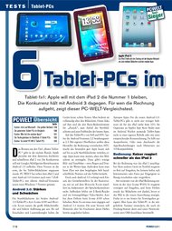 PC-WELT: 6 Tablet-PCs im Vergleich (Ausgabe: 8)