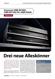 AV-Magazin.de: Panasonic HDTV-Receiver mit Blu-ray/DVD-Festplattenrekorder DMR-BST800, DMR-BST700/701, DMR-XS400: Drei neue Alleskönner (Vergleichstest)