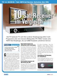 PC-WELT: 10 Sat-Receiver im Vergleich (Ausgabe: 9/2011 Plus)