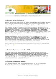 EcoTopTen: EcoTopTen-Familienautos (Vergleichstest)