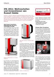 Technik zu Hause.de: IFA 2011: Weltneuheiten und Innovationen von Russell Hobbs (Vergleichstest)
