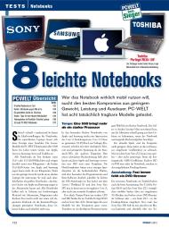 PC-WELT: 8 leichte Notebooks im Test (Ausgabe: 11)
