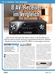 PC-WELT: 8 AV-Receiver im Vergleich (Ausgabe: 10/2011 Plus)