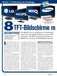 PC-WELT: 8 TFT-Bildschirme mit TV-Funktion im Test (Ausgabe: 12)