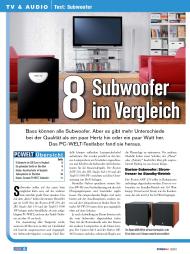 PC-WELT: 8 Subwoofer im Vergleich (Ausgabe: 12)