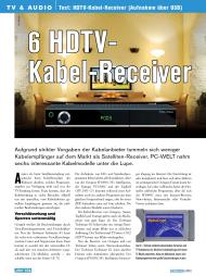 PC-WELT: 6 HDTV-Kabel-Receiver (Ausgabe: 3)