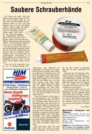 Kradblatt: Saubere Schrauberhände (Ausgabe: 2)