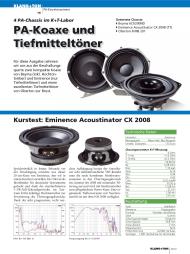 Klang + Ton: PA-Koaxe und Tiefmitteltöner (Ausgabe: 3/2012 (April/Mai))