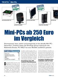 PC-WELT: Mini-PCs ab 250 Euro im Vergleich (Ausgabe: 11)