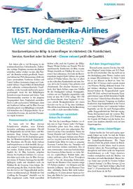 Clever reisen!: TEST. Nordamerika-Airlines - Wer sind die Besten? (Ausgabe: 3/2012 (August-Oktober))