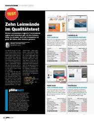 DigitalPHOTO: Zehn Leinwände im Qualitätstest (Ausgabe: 1)