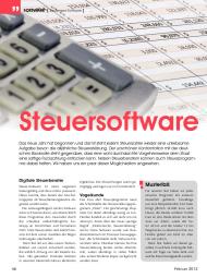 PC NEWS: Steuersoftware im Test (Ausgabe: Nr. 2 (Februar/März 2013))