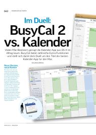 MAC LIFE: Im Duell: BusyCal 2 vs. Kalender (Ausgabe: 3)
