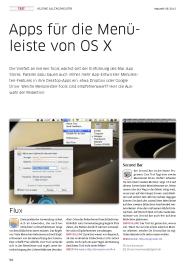 Macwelt: Apps für die Menüleiste von OS X (Ausgabe: 6)
