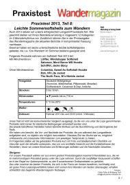 Wandermagazin: Praxistest 2013, Teil 8: Leichte Sommersoftshells zum Wandern (Ausgabe: Nr. 172 (September/Oktober 2013))