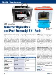 PC-WELT: Makerbot Replicator 2 und Pearl Freesculpt EX1-Basic (Ausgabe: 11)