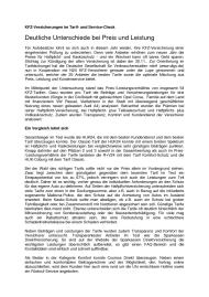 Deutsche Gesellschaft für Verbraucherstudien (DtGV): Deutliche Unterschiede bei Preis und Leistung (Vergleichstest)