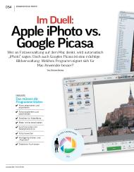 MAC LIFE: Im Duell: Apple iPhoto vs. Google Picasa (Ausgabe: 2)