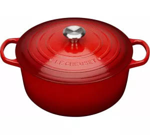 Le Creuset Signature Bräter rund in rot von Le Creuset