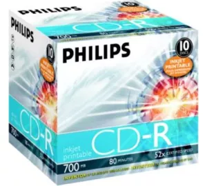 Philips CD-R Inkjet Printable 700 MB / 80 Min / 52x von Philips